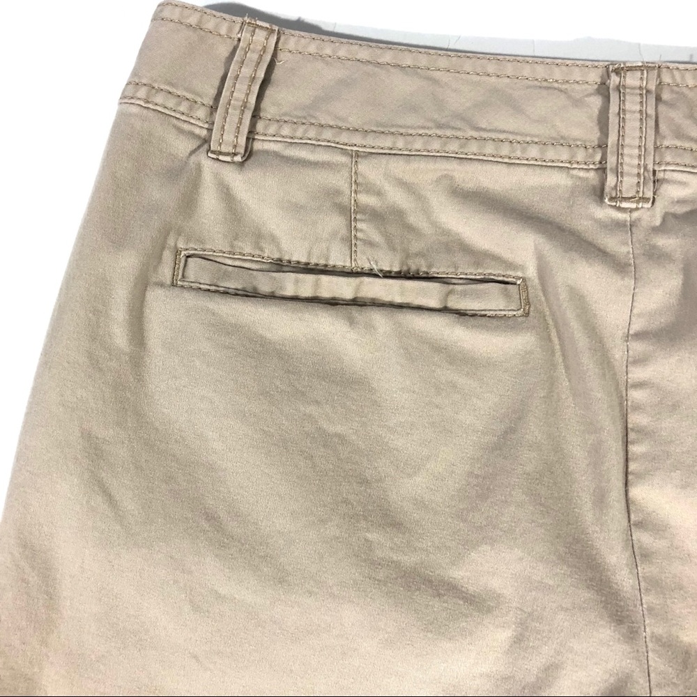 Caslon Beige Mid Rise Stretch Bermuda Shorts - Picture 6 of 8